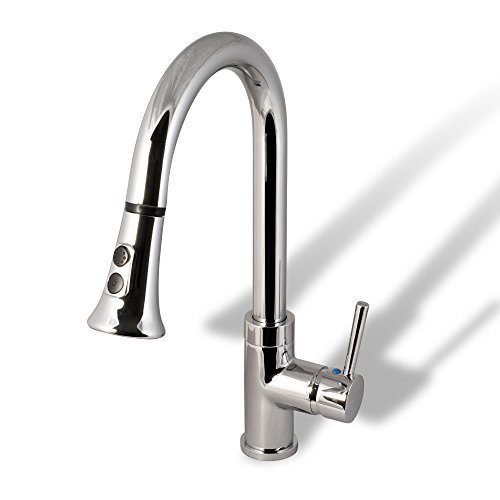 Huacho Chrome Kitchen Sink Faucet with Pull Down Spray